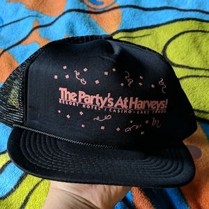 Party's at Harveys trucker hat